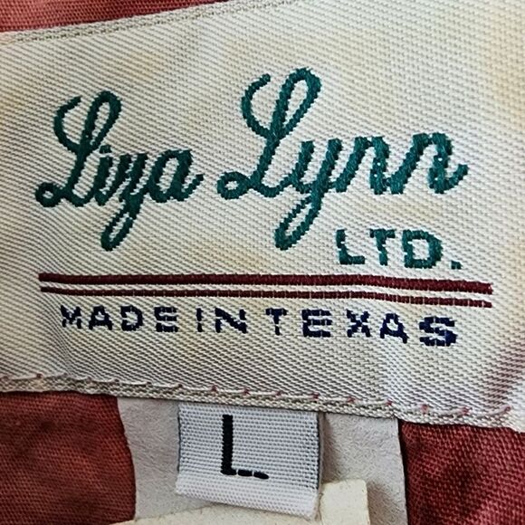 Liza Lynn Women's Long Sleeve Western Button Down Shirt Size Large Made in Texas - Picture 6 of 7